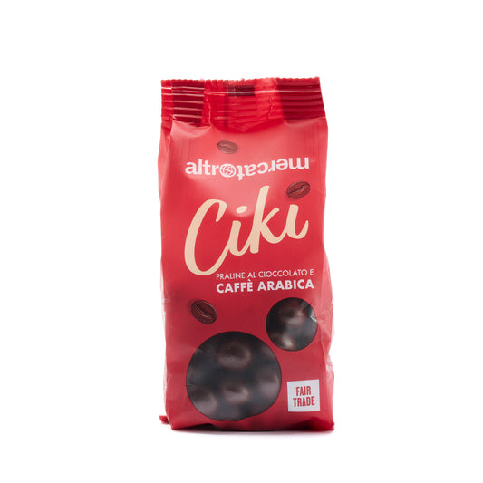 confezione Ciki - Praline di caffè ricoperte al cioccolato equosolidale Altromercato
