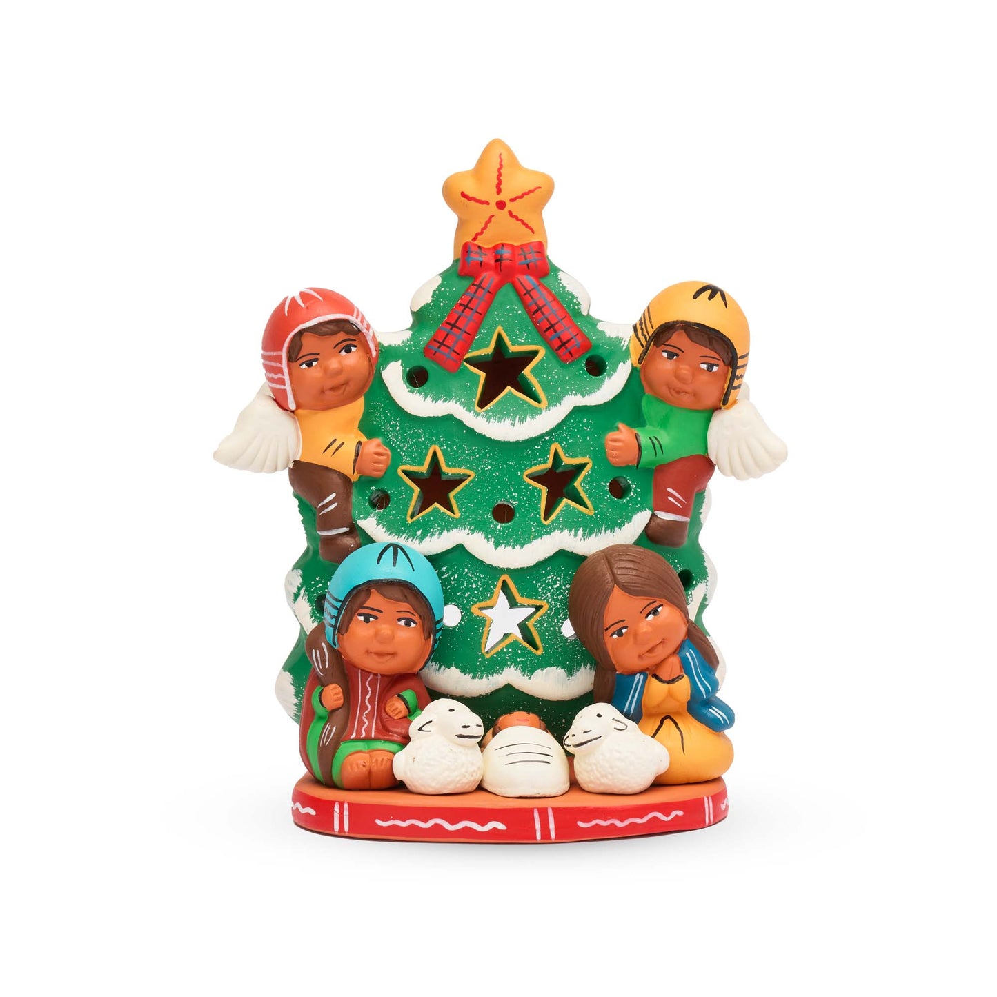 presepe portaumino albero in festa altromercato equosolidale
