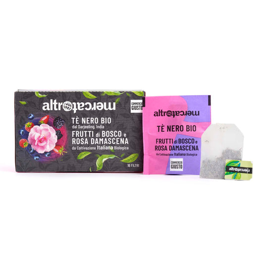 TÈ NERO DARJEELING FRUTTI DI BOSCO E ROSA DAMESCENA- BIO | COD 7121 16 FILTRI