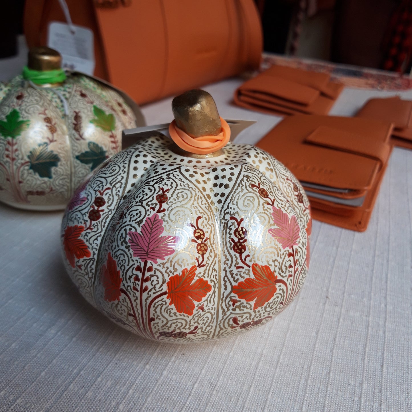 DECORAZIONE ZUCCA ARANCIONE PICCOLA IN CARTAPESTA | COD 6864
