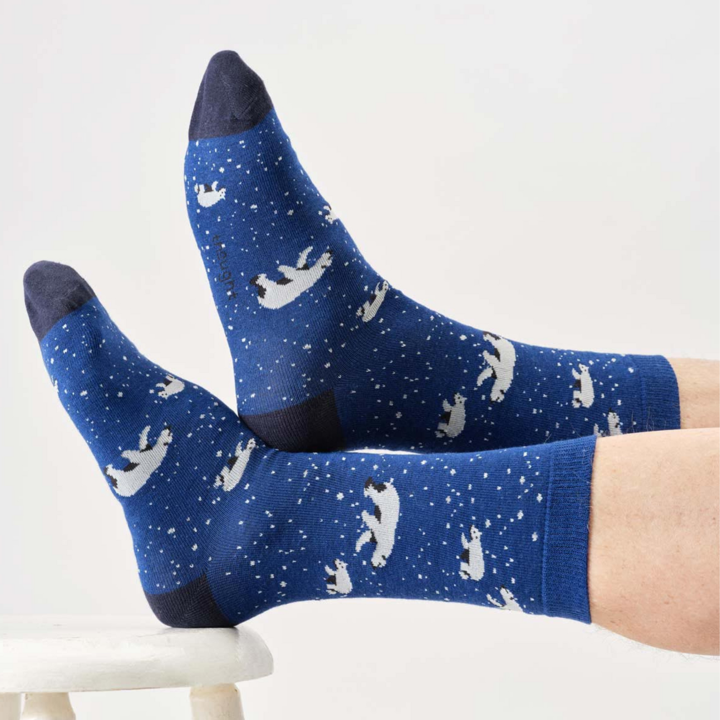 CALZINI UOMO WINTER POLAR BEAR DEEP BLUE THOUGTH | COD 7563