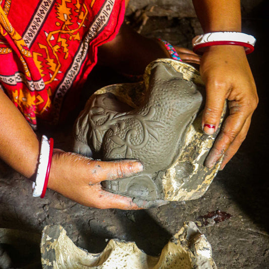 BOMBONIERA SOLIDALE PORTALUMINO FIORE DI LOTO TERRACOTTA | COD D25