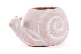 vasetto Lumaca in terracotta, artigianato equosolidale dal Bangladesh per un regalo solidale