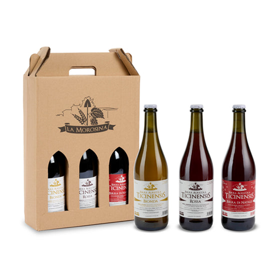 COFANETTO NATALIZIO BIRRE TICINENSIS LA MOROSINA  NATALE SOLIDALE| COD 7901