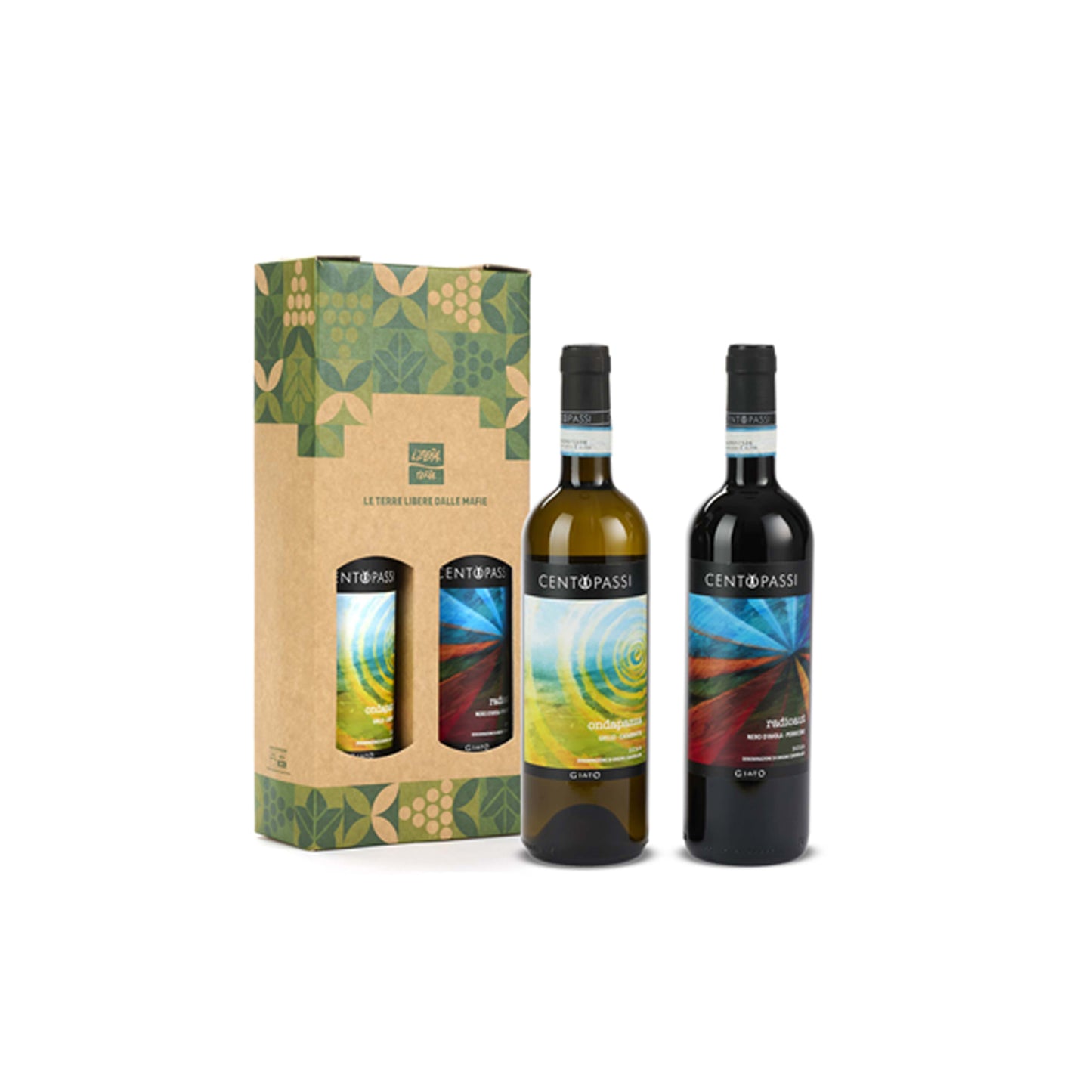 COFANETTO DI VINI CENTOPASSI GIATO LIBERA TERRA BIO NATALE SOLIDALE| COD 7900