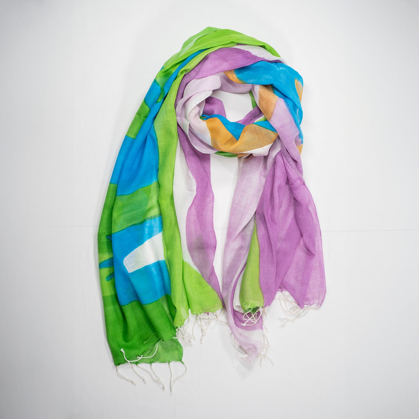 Stola Grazia cotone stampato violetto OnEarth Altromercato