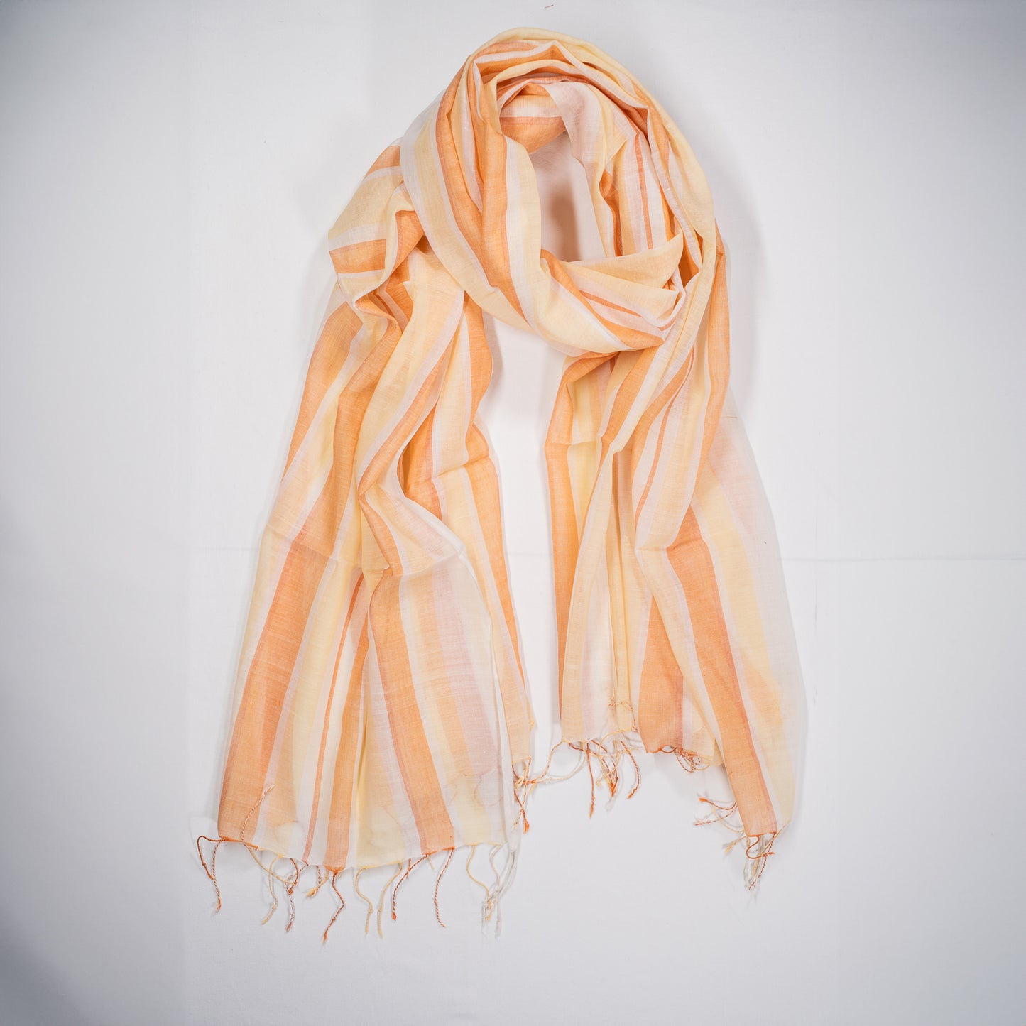 stola Caterina cotone rigato toni caldi OnEarth Altromercato