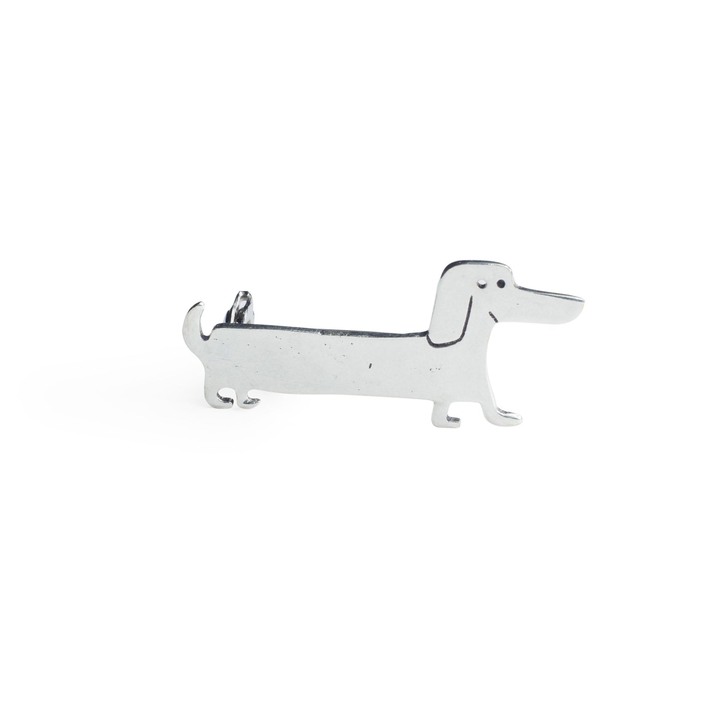 SPILLA BASSOTTO OTTONE PLACCATO ARGENTO| HUBM341126106319