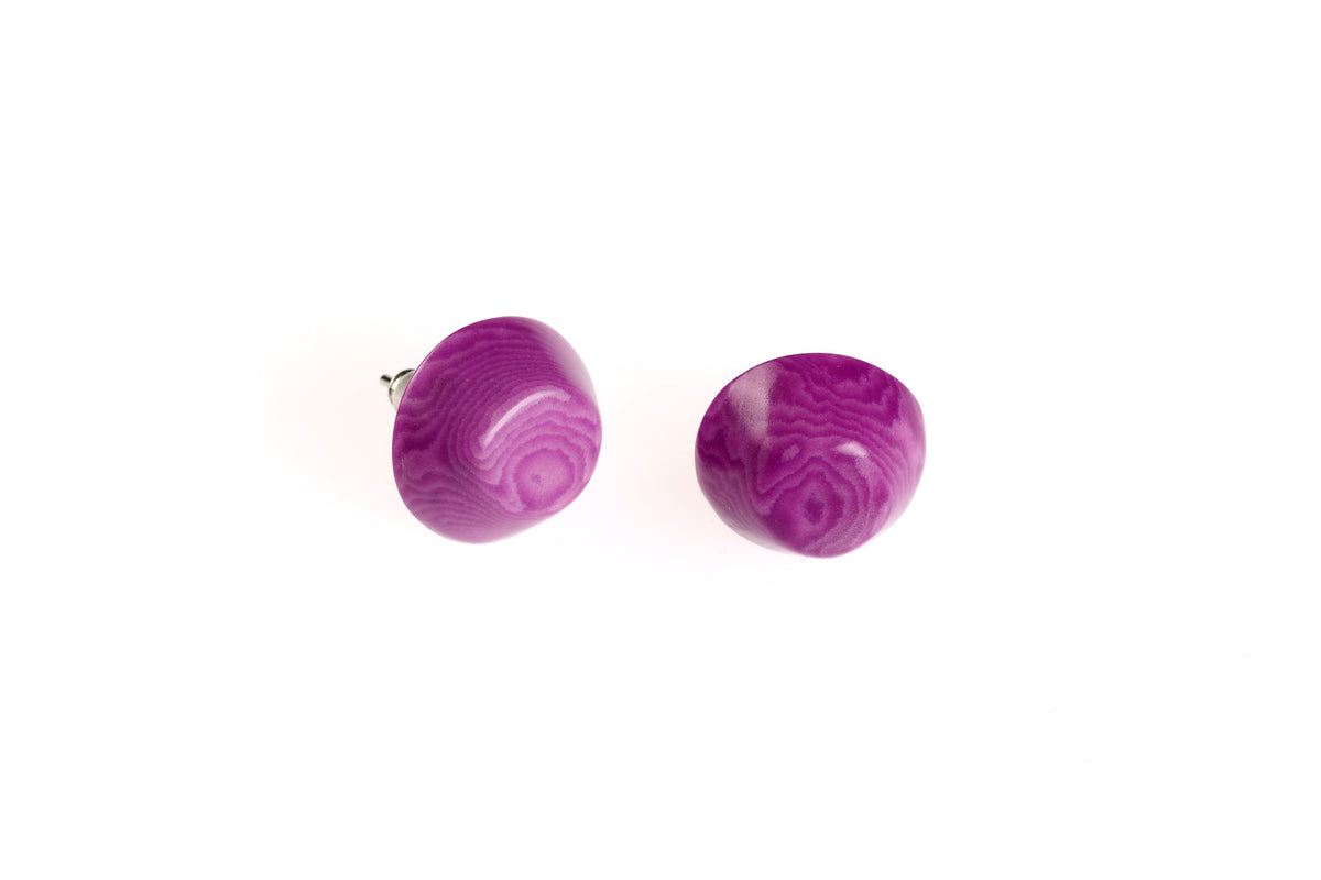 ORECCHINI BOSCO BOTTONCINO TAGUA VIOLA | COD HUBM373342008313