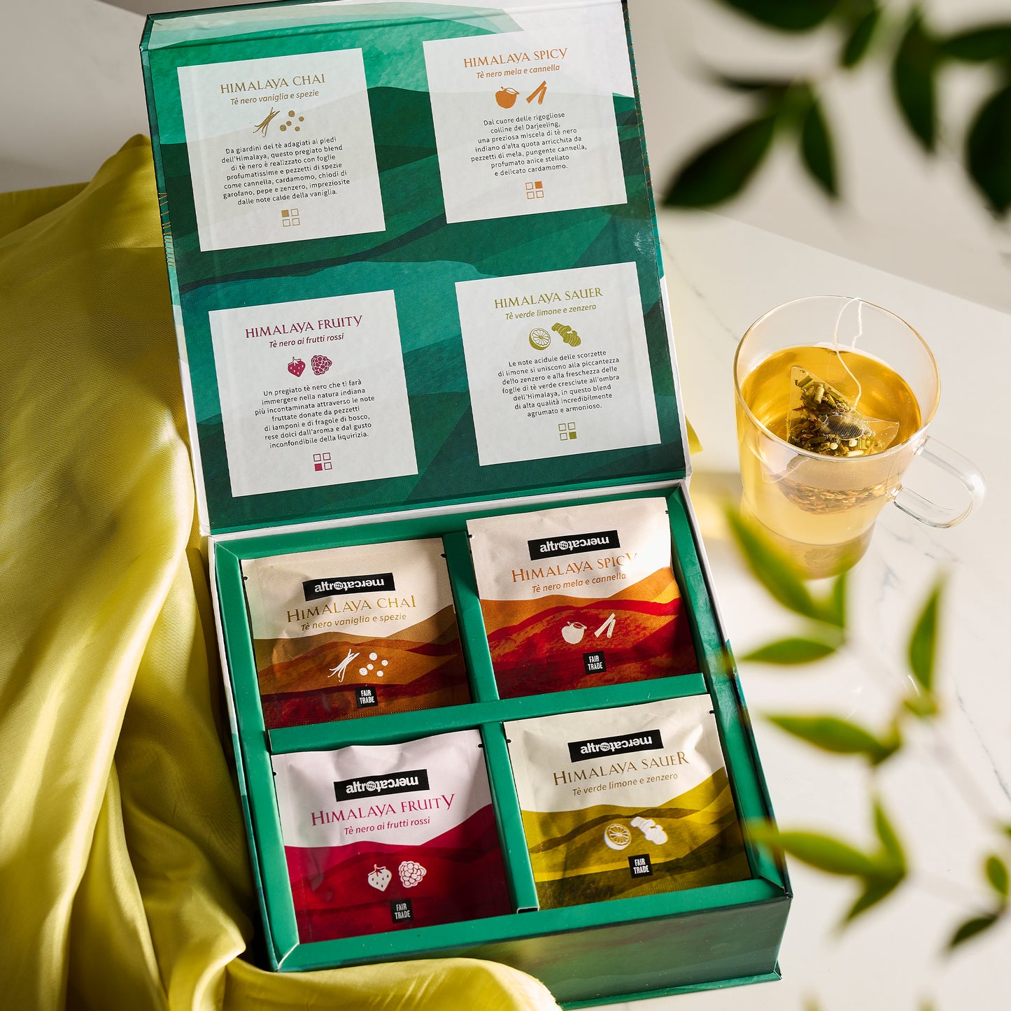 ELEGANTE SELEZIONE DI TÈ DAL DARJEELING- BIO- NATALE SOLIDALE ALTROMERCATO |COD 5954