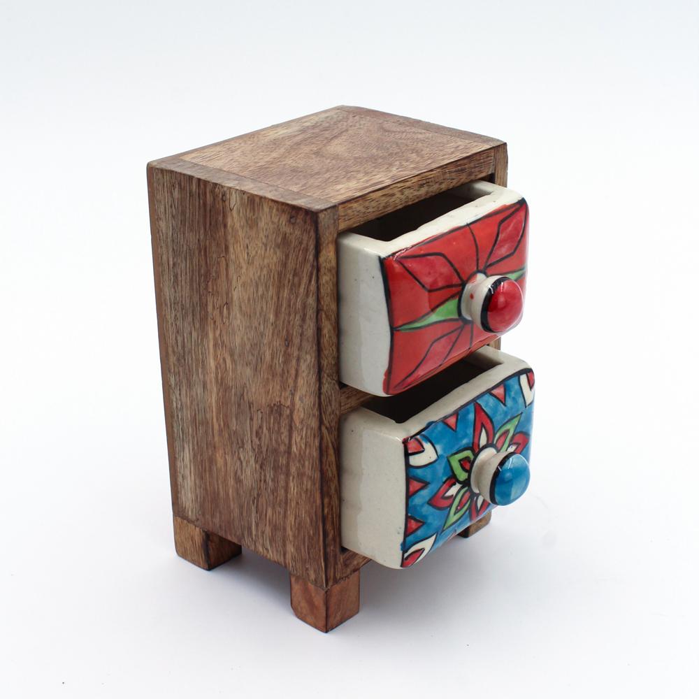 CASSETTIERA PORTAGIOIE FLOREALE IN LEGNO | COD HUBAQIN2041270