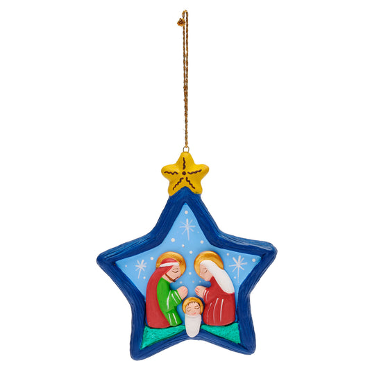 PRESEPE APPENDIBILE CORNICE A STELLA, IN CERAMICA | COD 6518