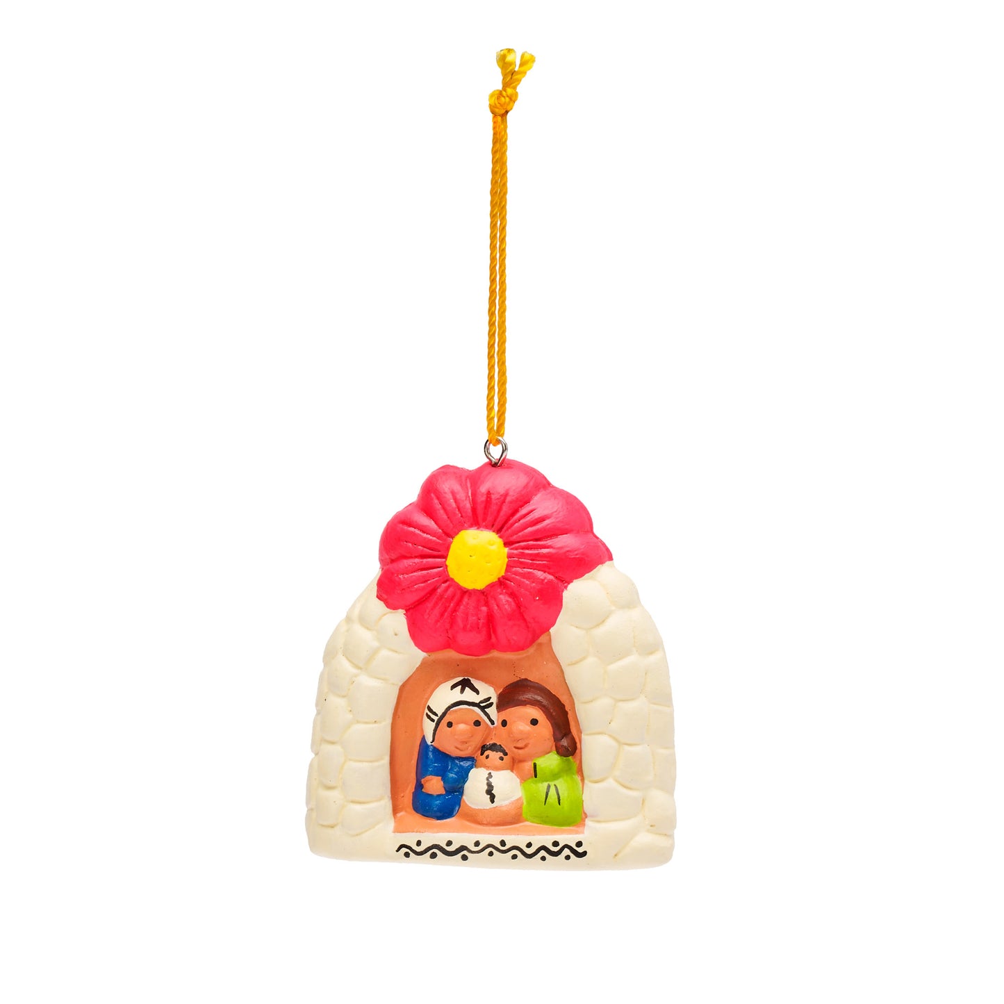 Presepe Appendibile Fiore in ceramica fatto a mano in Perù – CIAP – regalo solidal