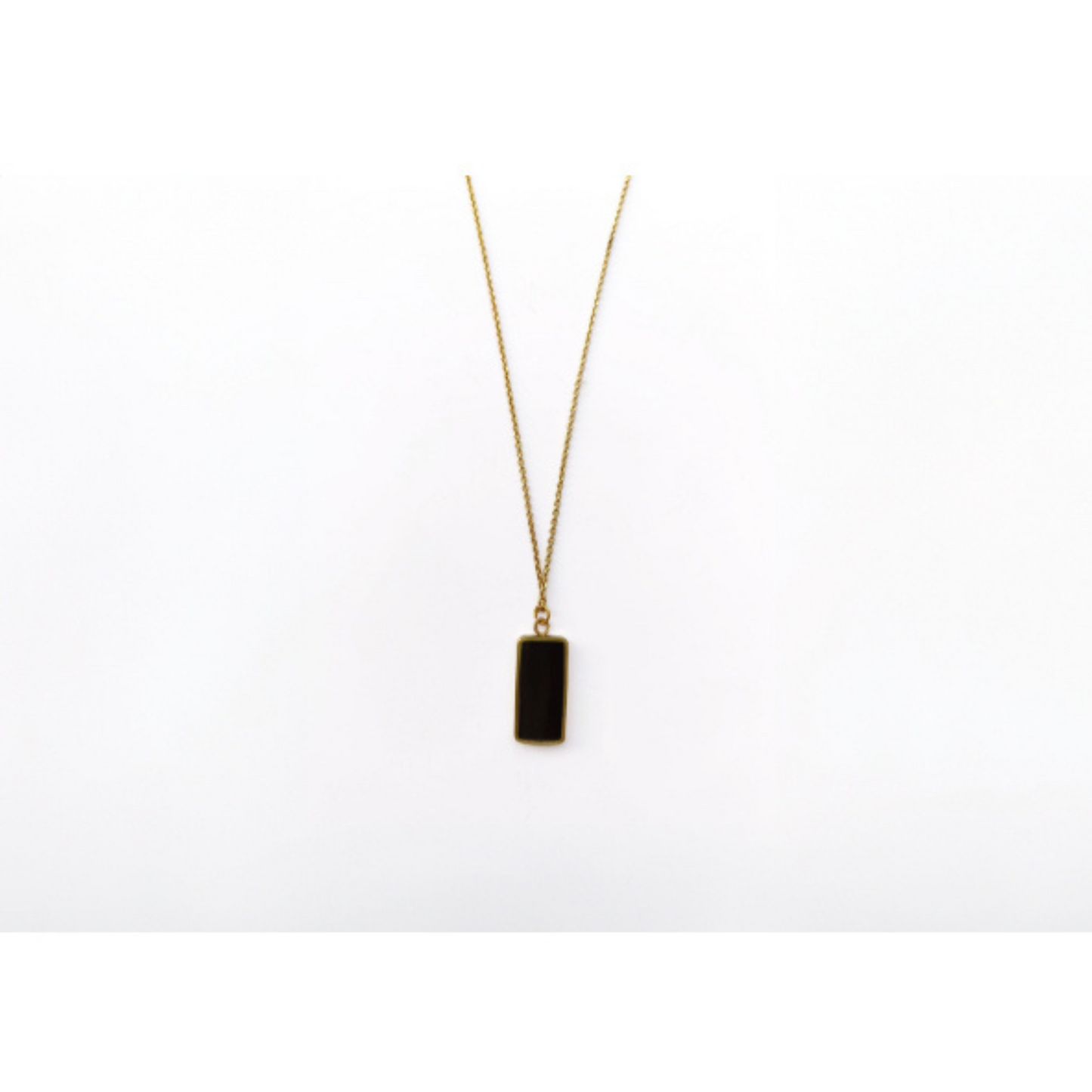 COLLANA HORN, OTTONE, CORNO, PENDENTE RETTANGOLARE| HUBM341128160207