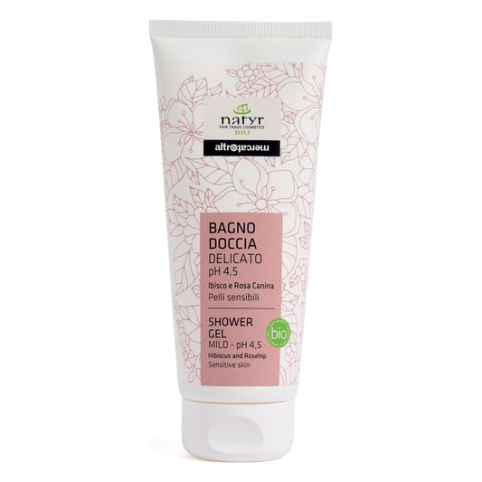 BAGNODOCCIA ESFOLIANTE - ROSA -  BIO  | 200ml | COD. 6708