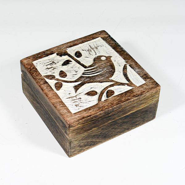 SCATOLA LEGNO DECORO UCCELLINO | COD HUBAQIN2041241
