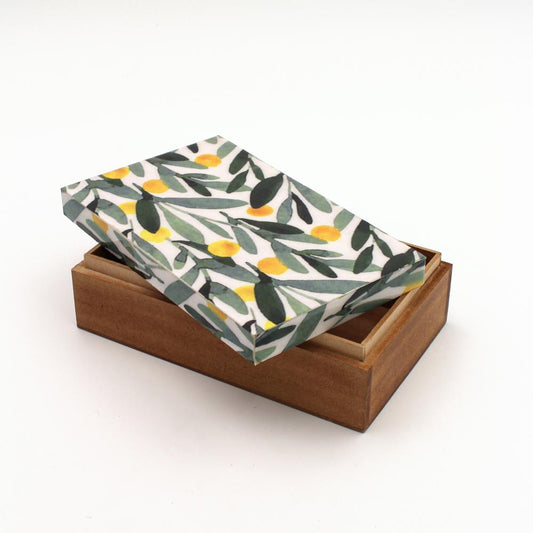 SCATOLA LEGNO LACCATA FOGLIE | COD HUBAQIN2041277