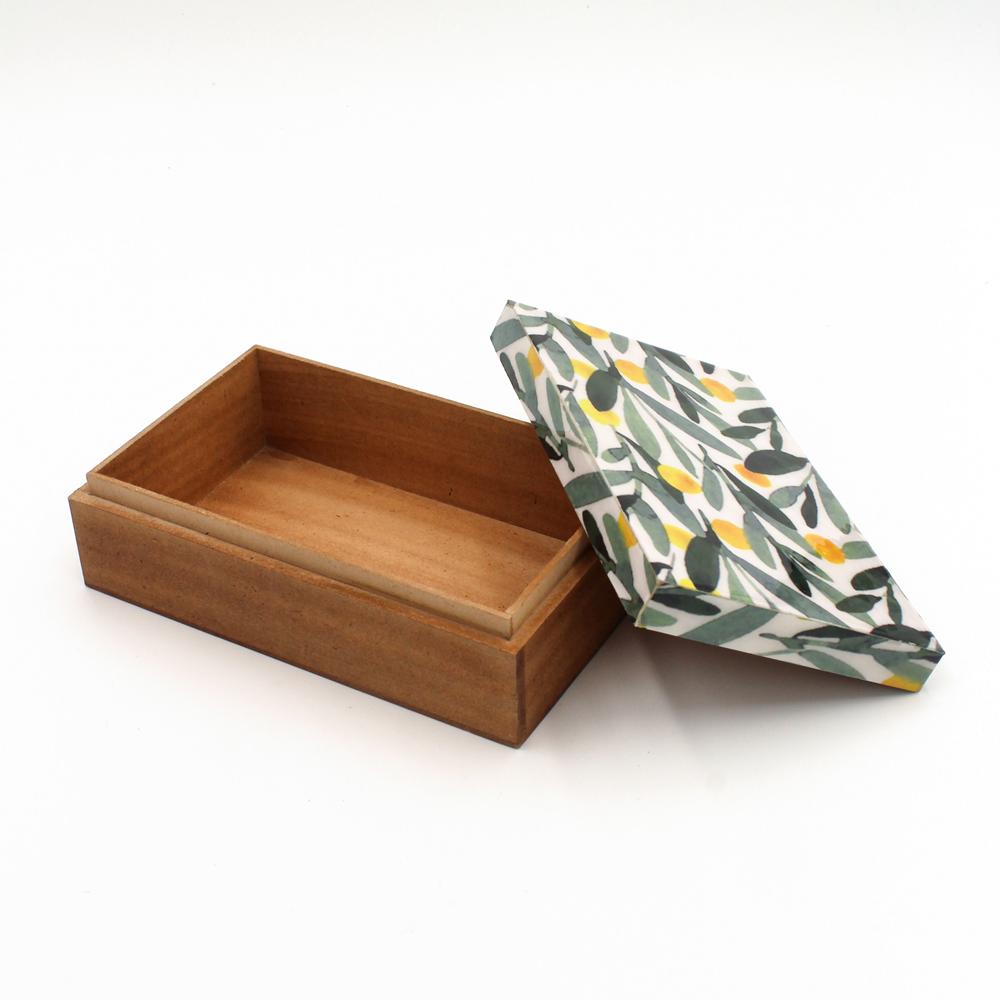 SCATOLA LEGNO LACCATA FOGLIE | COD HUBAQIN2041277