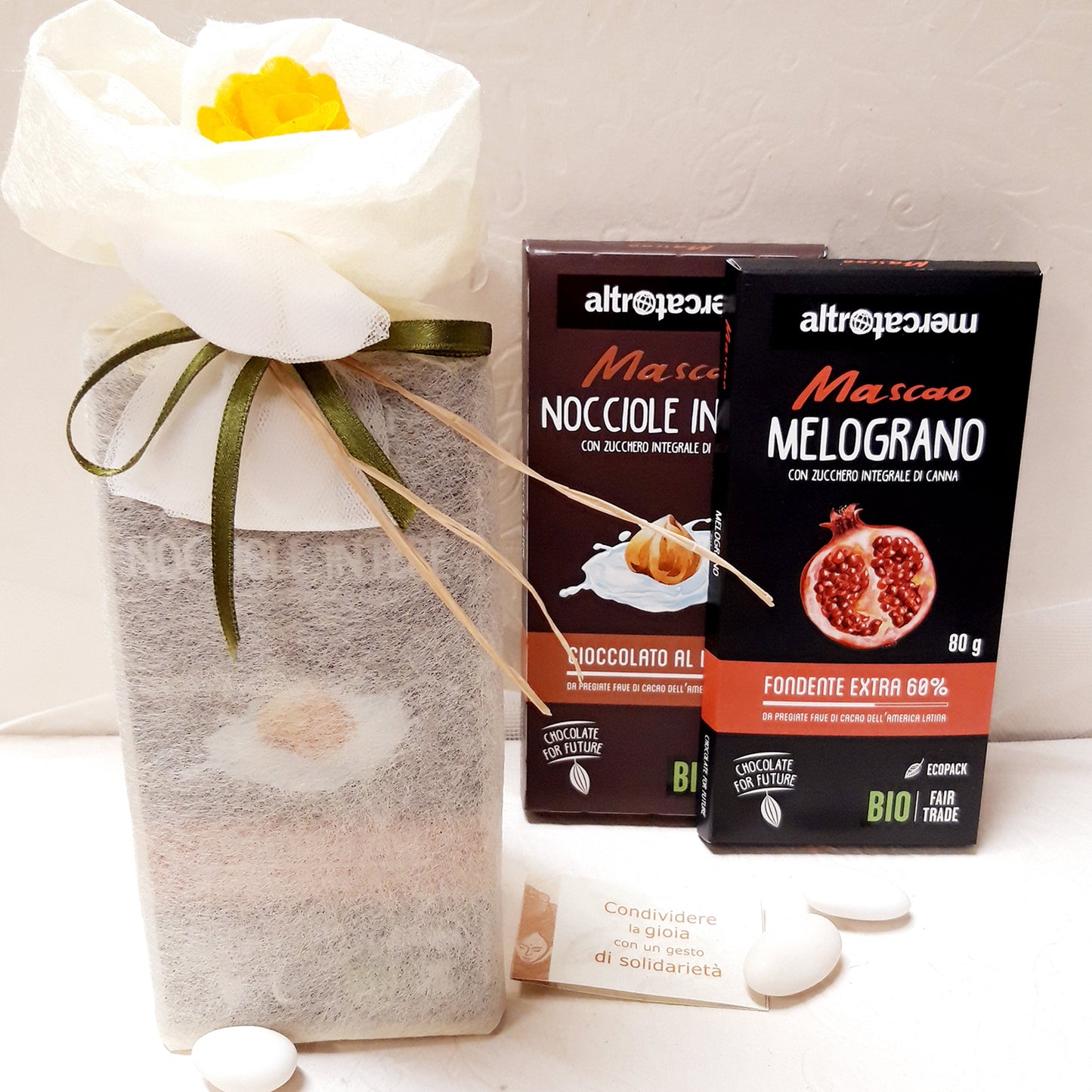 BOMBONIERA SOLIDALE GASTRONOMICA CIOCCOLATO MASCAO ALTROMERCATO | COD. D07