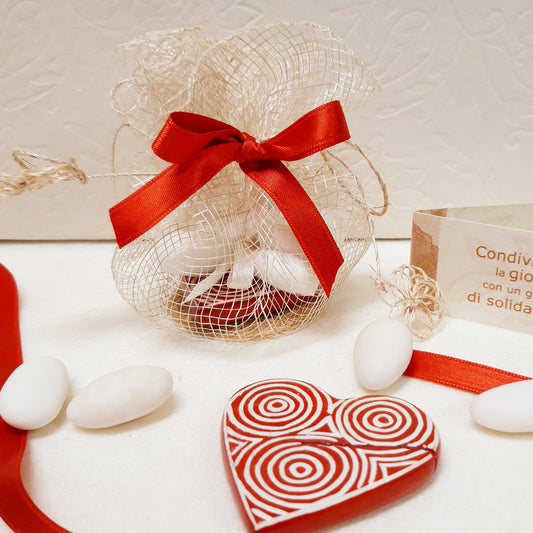 BOMBONIERA SOLIDALE NUVOLA CON CUORE PIETRA SAPONARIA | COD C34