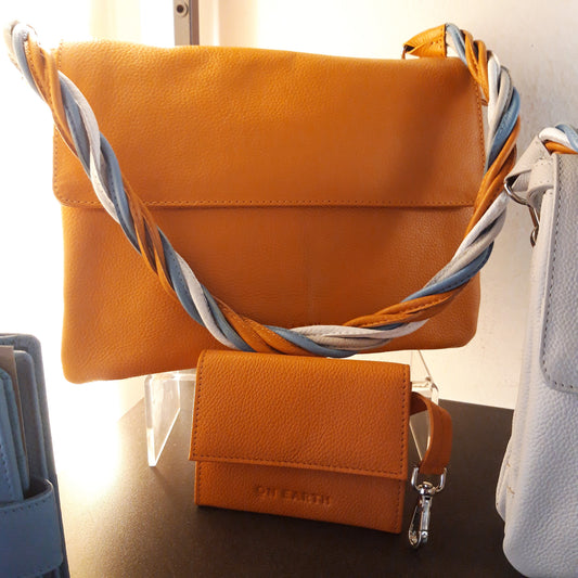 BORSA PELLE NANTES ARANCIO BIANCO| COD HUBEQ8034823