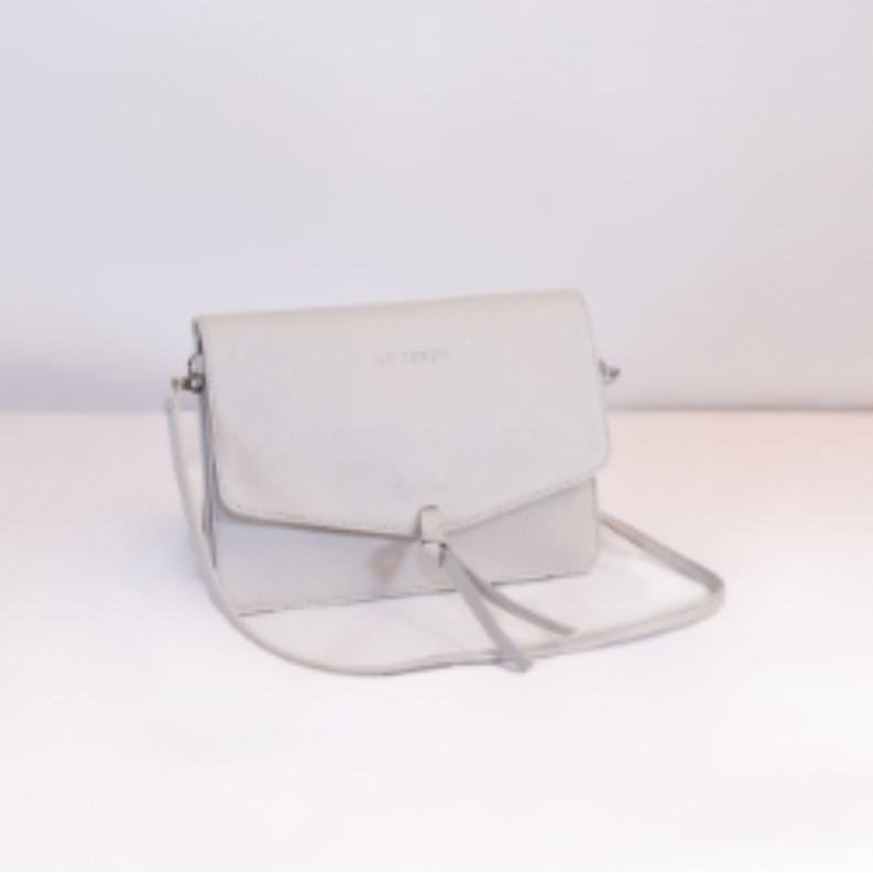 Borsa Tulle in pelle color panna, artigianale equsolidale collezione OnEarth