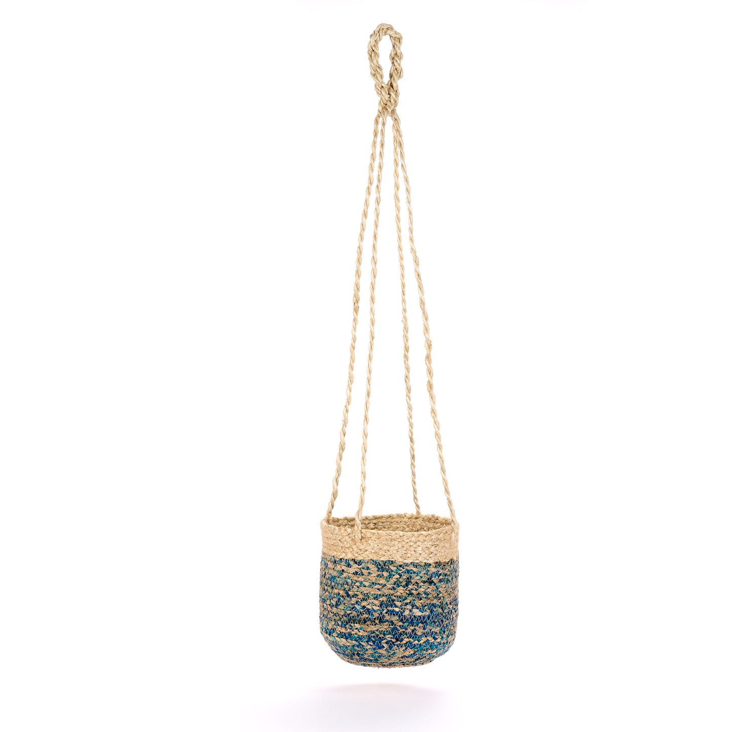 CESTO SIKA APPENDIBILE BRAIDED BLU IN JUTA | COD. 7030