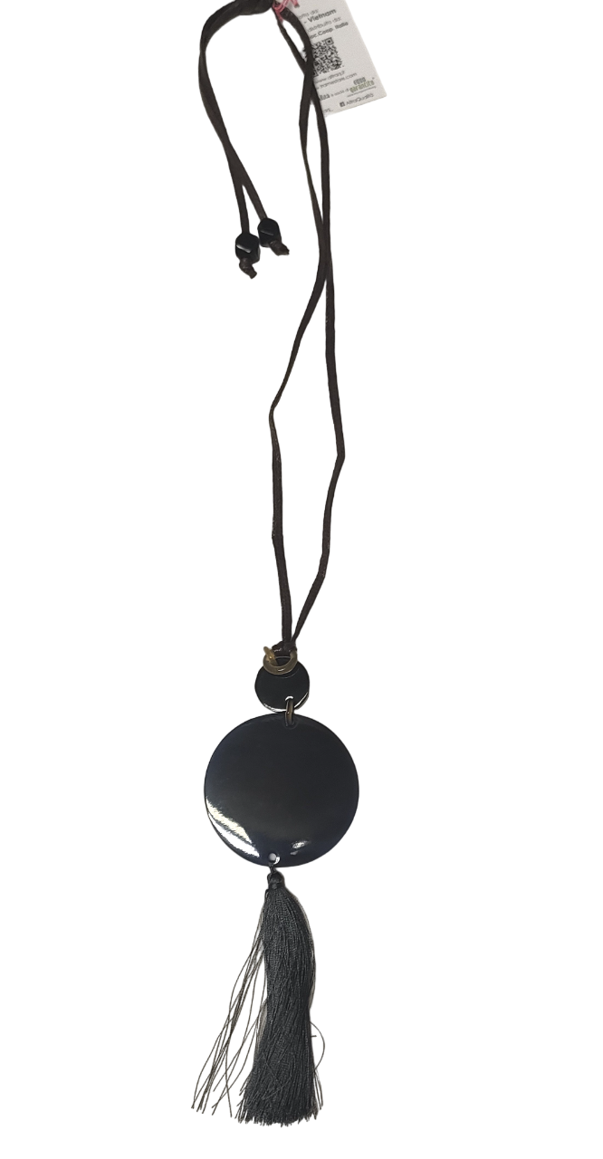 COLLANA CON PENDENTE NERO- GRIGIO | COD HUBAQVN1031642