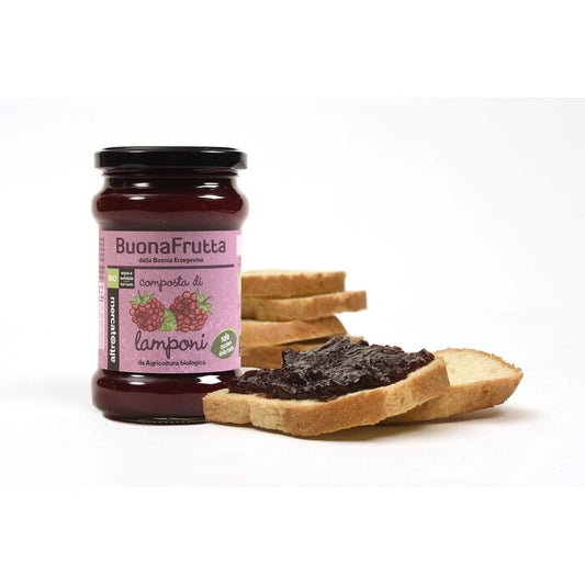COMPOSTA DI LAMPONI SOLO ZUCCHERI FRUTTA - BIO | COD. 950 | 340 g