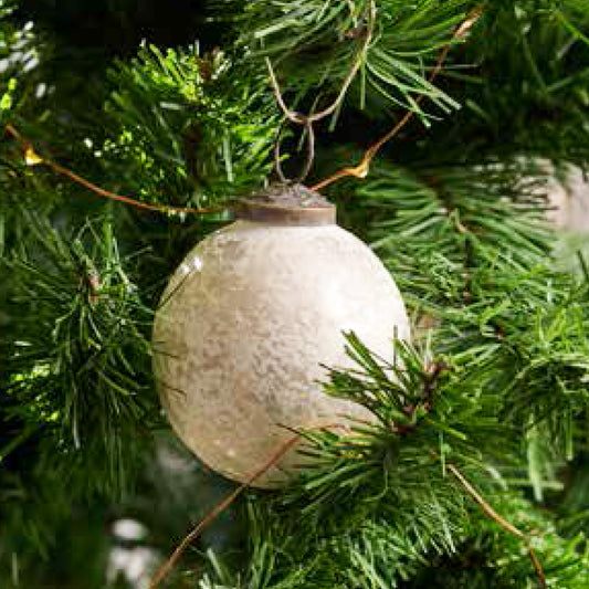 Decorazione natalizia fatta a mano Sfera Vetro OXI | Regalo Natale Solidale