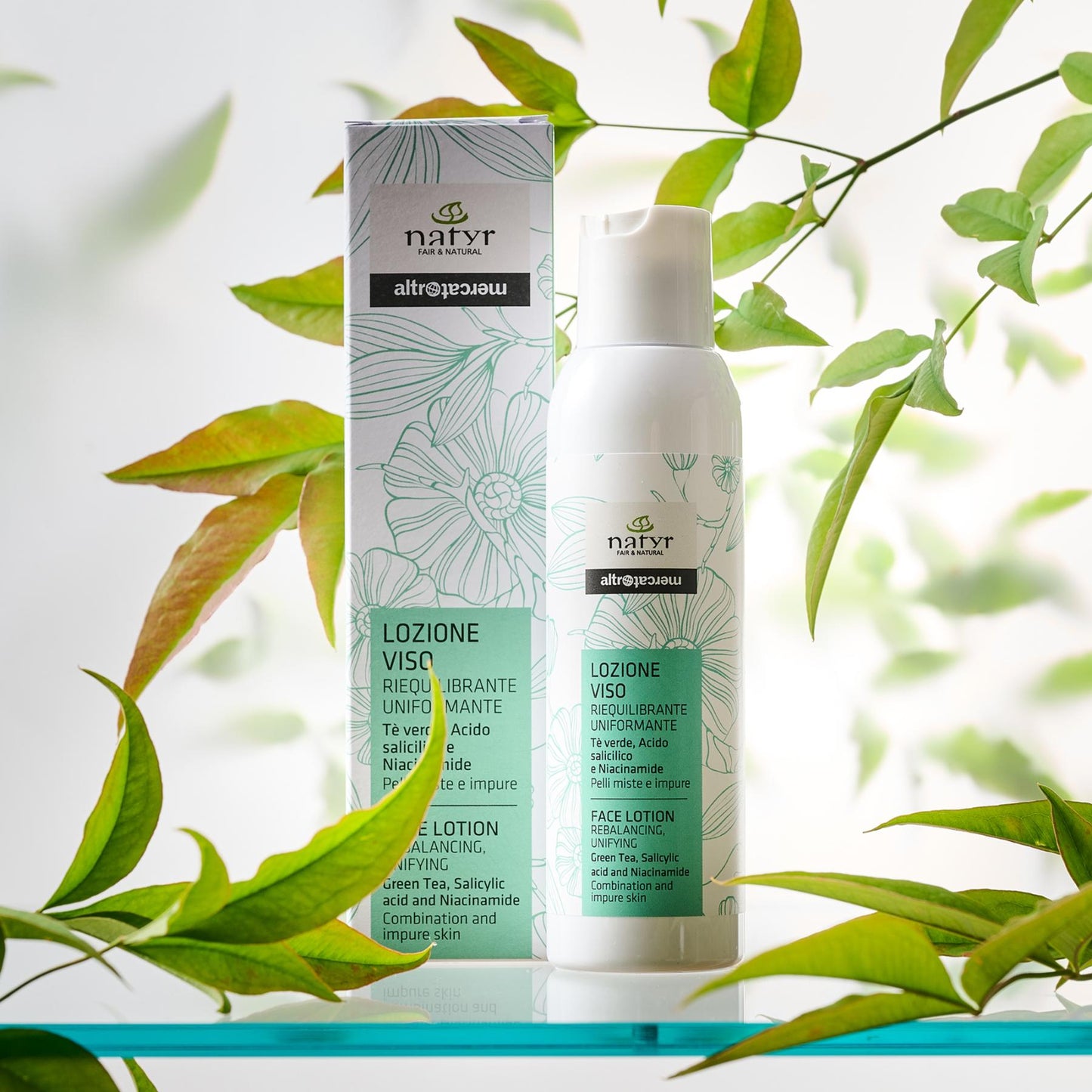Tonico Viso Natyr al Tè Verde – Riequilibrante e Purificante