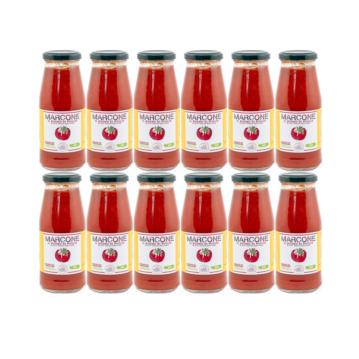 12 CONFEZ PASSATA DI POMODORO - BIO - MARCONE | COD. HUBPTLAB23 | 446x12 ML