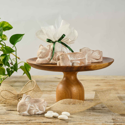 BOMBONIERA SOLIDALE ANIMALETTI PORTAOGGETTI TERRACOTTA | COD D24