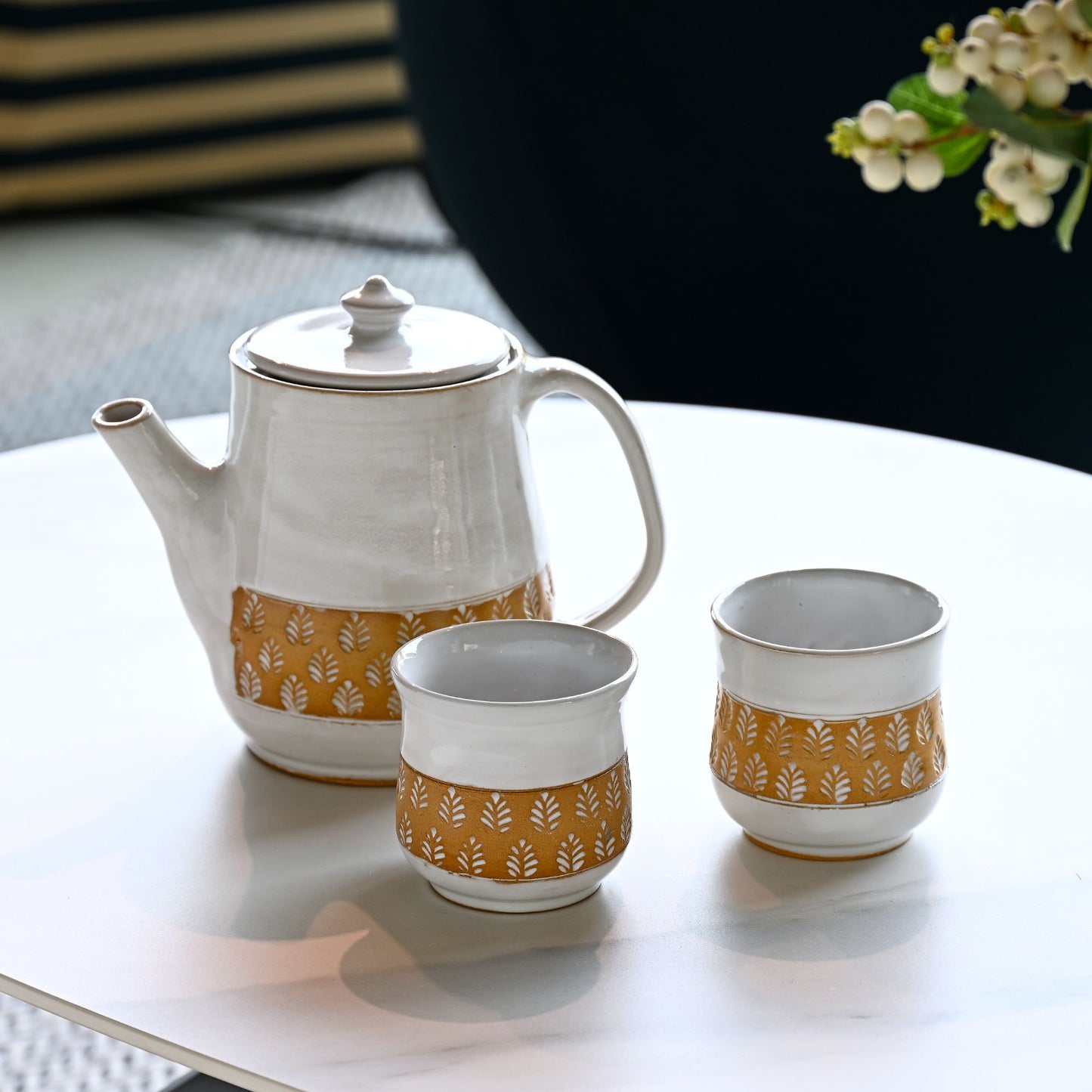 MUG COLLARINO INCISO BIANCA IN GRES| COD 5278
