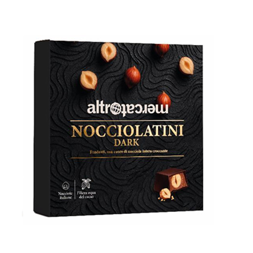 cioccolatini fondenti equosolidali altromercato Nocciolatini Dark