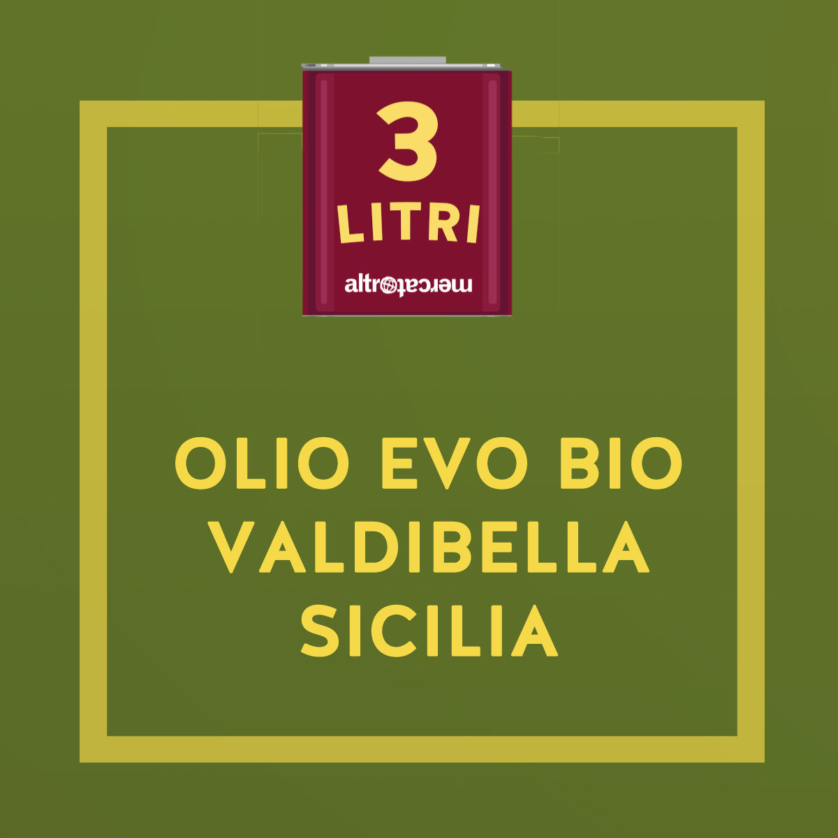 OLIO EXTRA VERGINE DI OLIVA IN LATTA BIO - VALDIBELLA | COD 1211 | 3lt