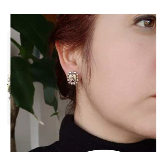 ORECCHINI GENESHA, OTTONE PLACCATO ARGENTO | HUBM341126156519