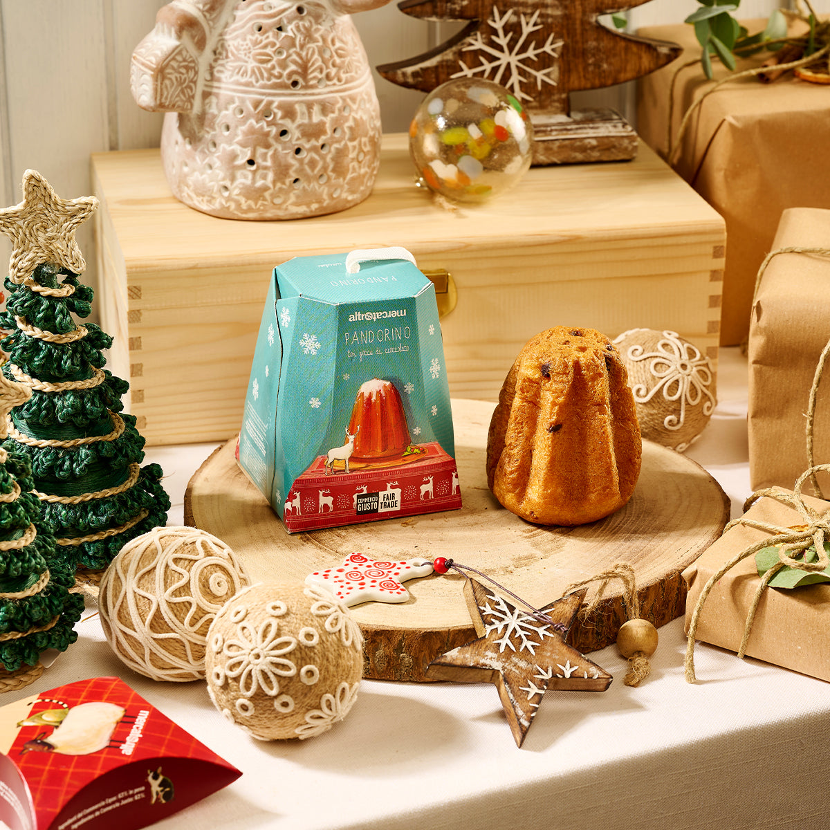 PANDORINO CON GOCCE DI CIOCCOLATO NATALE SOLIDALE ALTROMERCATO |80 g | COD 6845