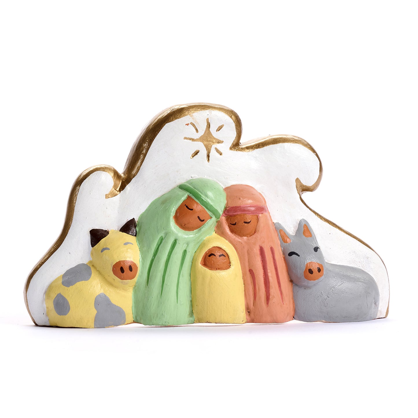 Presepe Nuvola in ceramica fatto a mano – regalo equo solidale