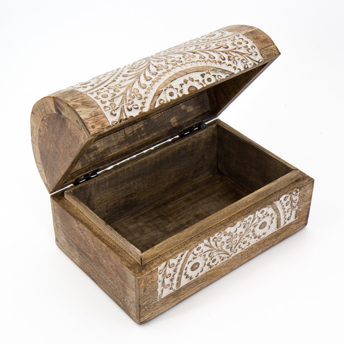 scatola prta oggetti in legno di mandoartigianato indiano equosolidale