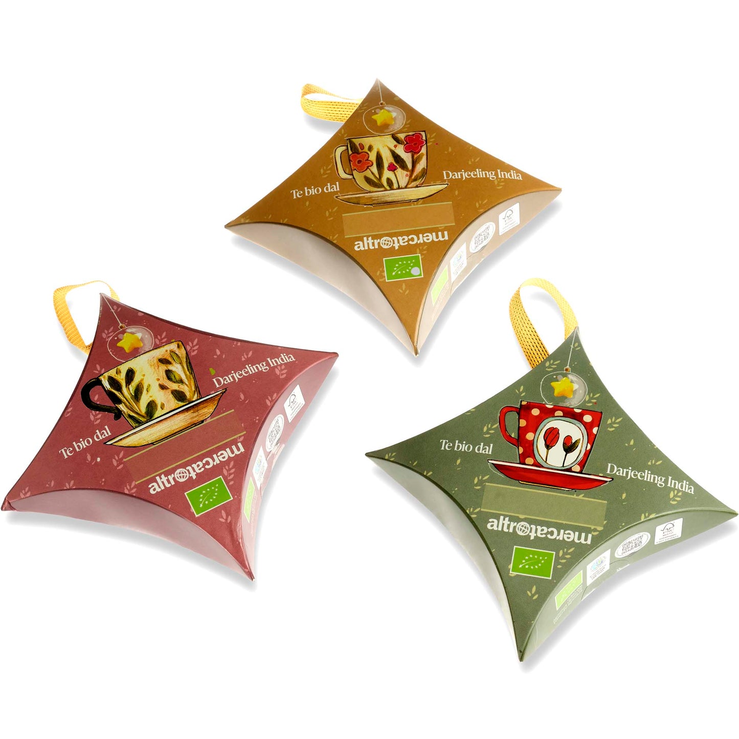 STELLE APPENDIBILI CON 6 BUSTINE DI TE' DARJEELING- BIO | COD 7616