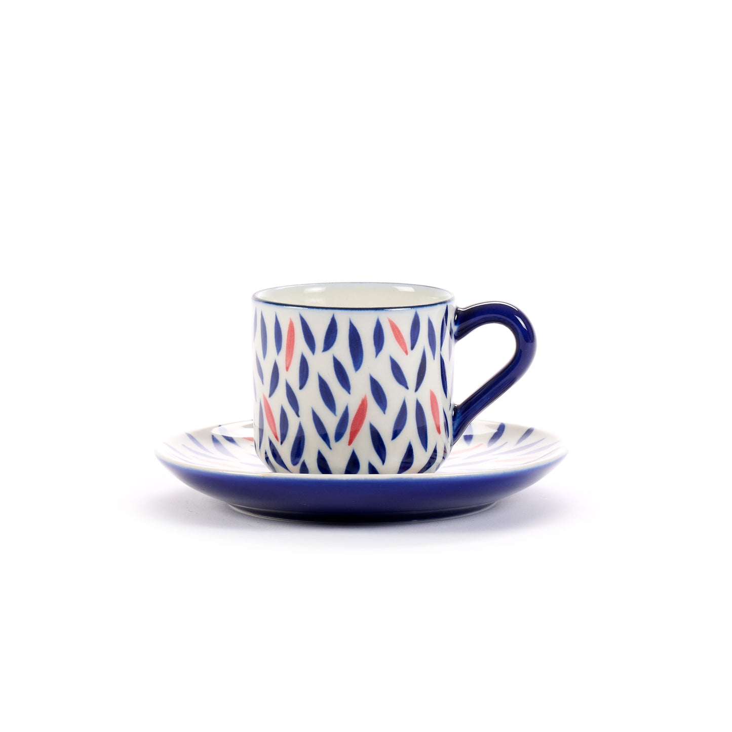 TAZZINA CAFFE' PETALI CON PIATTINO IN CERAMICA | COD. 6999