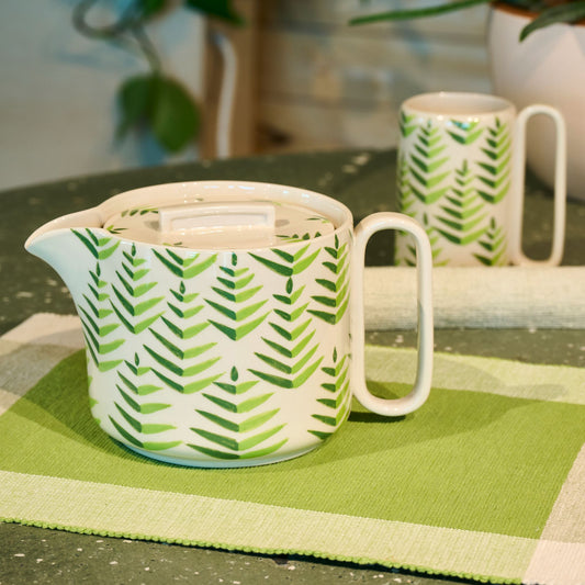 TEIERA FOGLIE VERDI IN CERAMICA | COD 6104