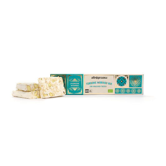 TORRONE MORBIDO CON ANACARDI E MIELE STECCA - BIO | COD 1063 | 90 g