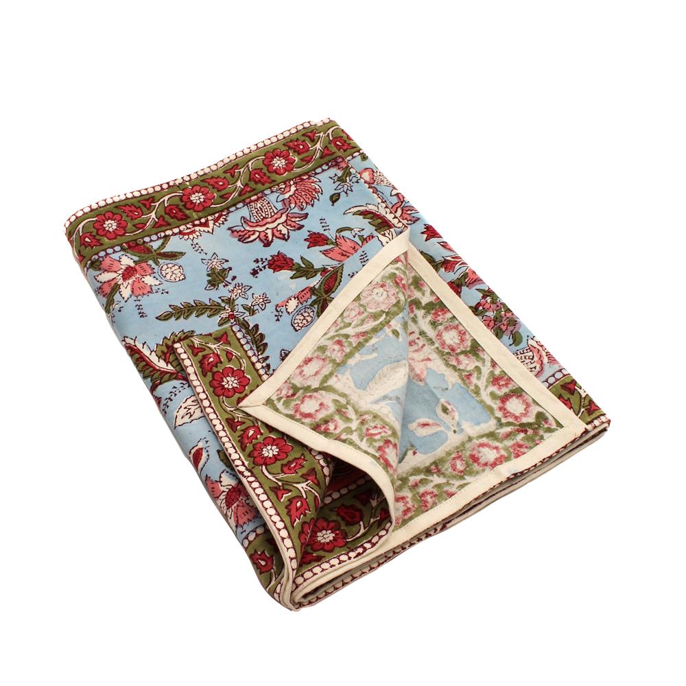 TOVAGLIA RED FLOWERS COTONE RETTANGOLARE 225x150| HUBAQIN0161802