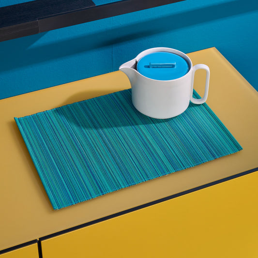 Particolare Tovaglietta in Bambù Blu ottanio 33×48 cm – Artigianale Equosolidale Vietnam