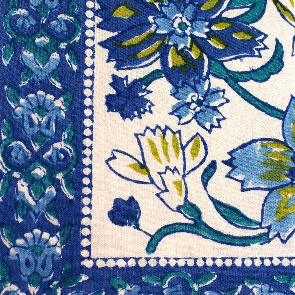 Dettaglio Tovaglietta Jaipur Bouquet in cotone stampata a mano – Block Print India