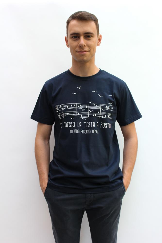 T-shirt cotone biologico Unisex Ho messo la testa a posto. Equosolidale Altraqualità