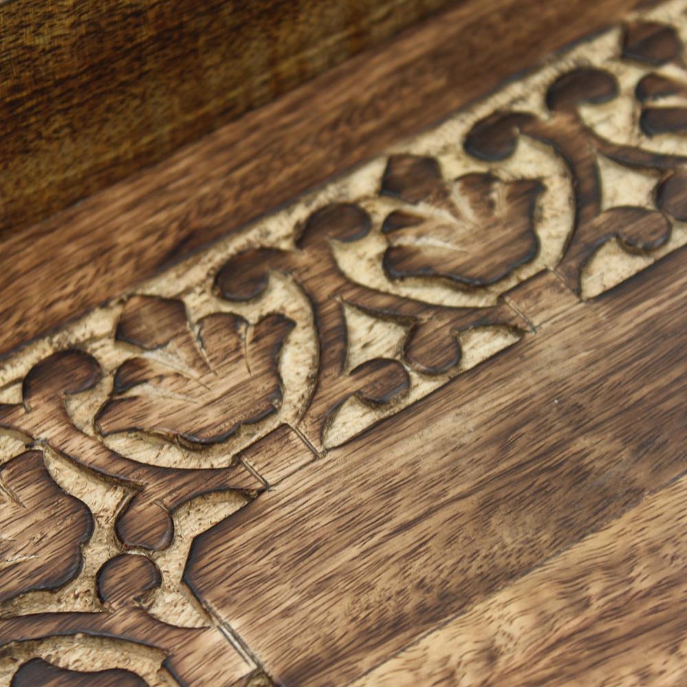 VASSOIO IN LEGNO CON GRECA DECORATA | COD HUBAQIN2041275