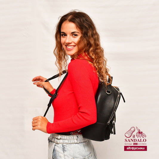 ZAINETTO ATRIA IN PELLE COLOR BLACK| COD HUBEQ8074302